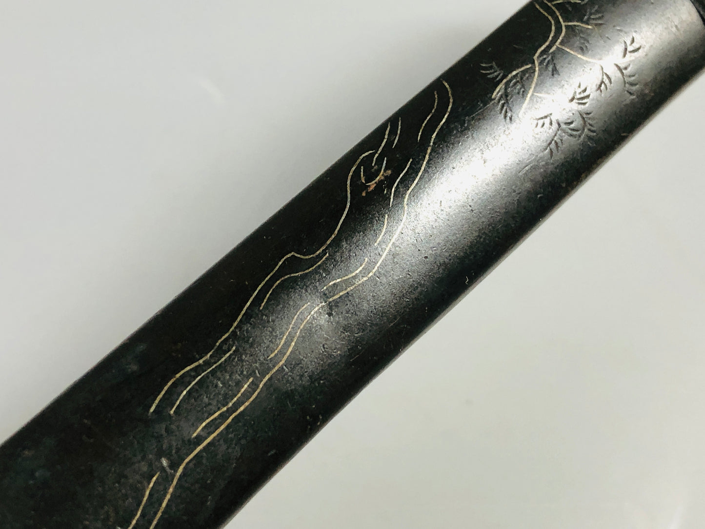 Y7082 YATATE Copper stationery Japan Brush Inkwell Holder antique vintage shuji