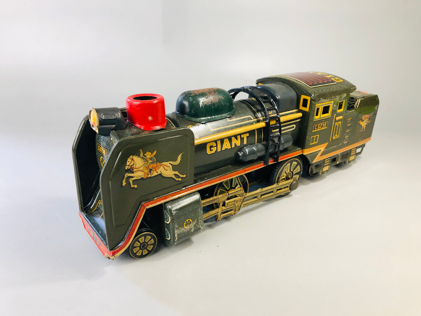 Y7110 TIN TOY Train transportation C6238 Japanese antique vintage interior