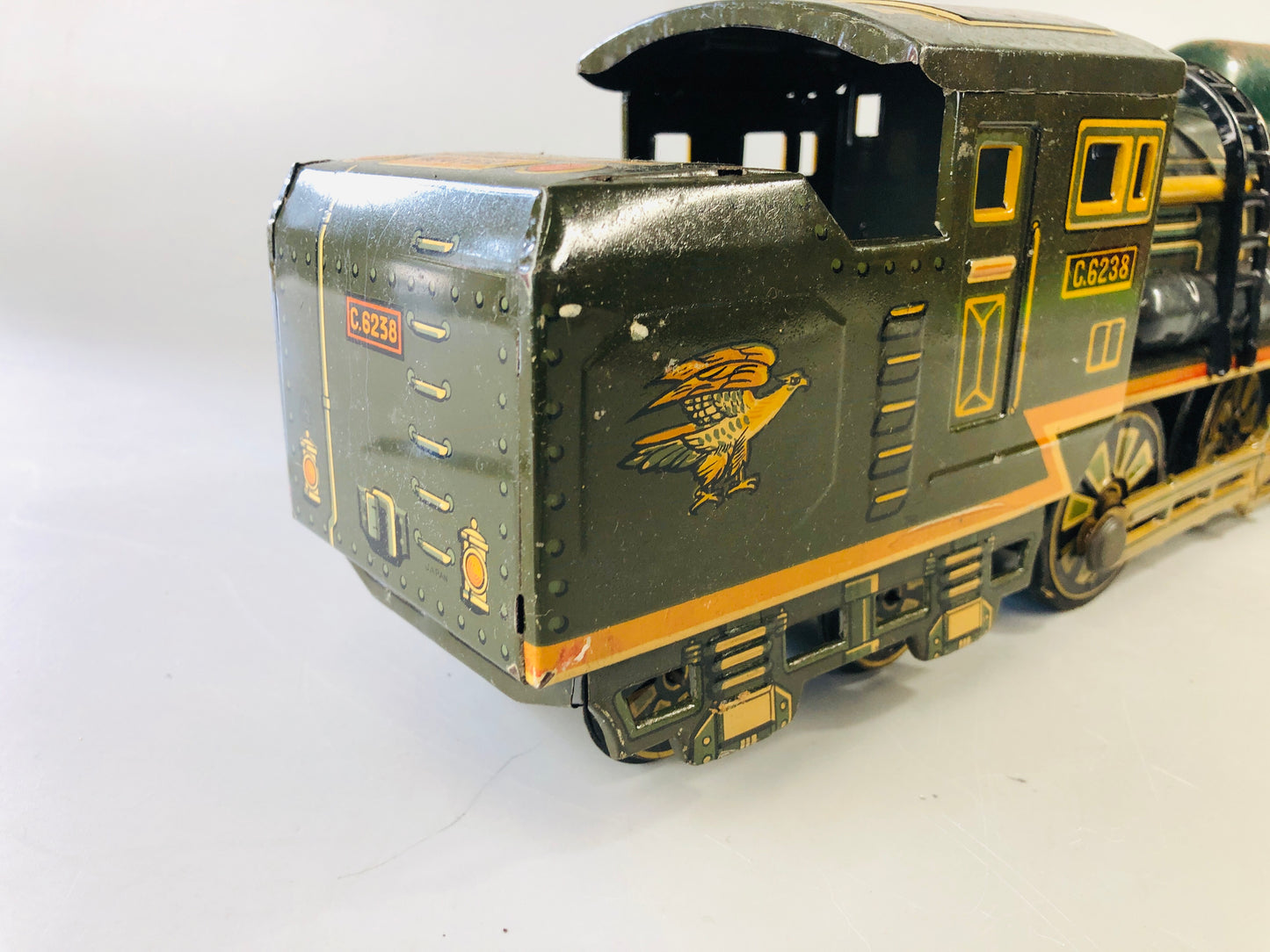 Y7110 TIN TOY Train transportation C6238 Japanese antique vintage interior