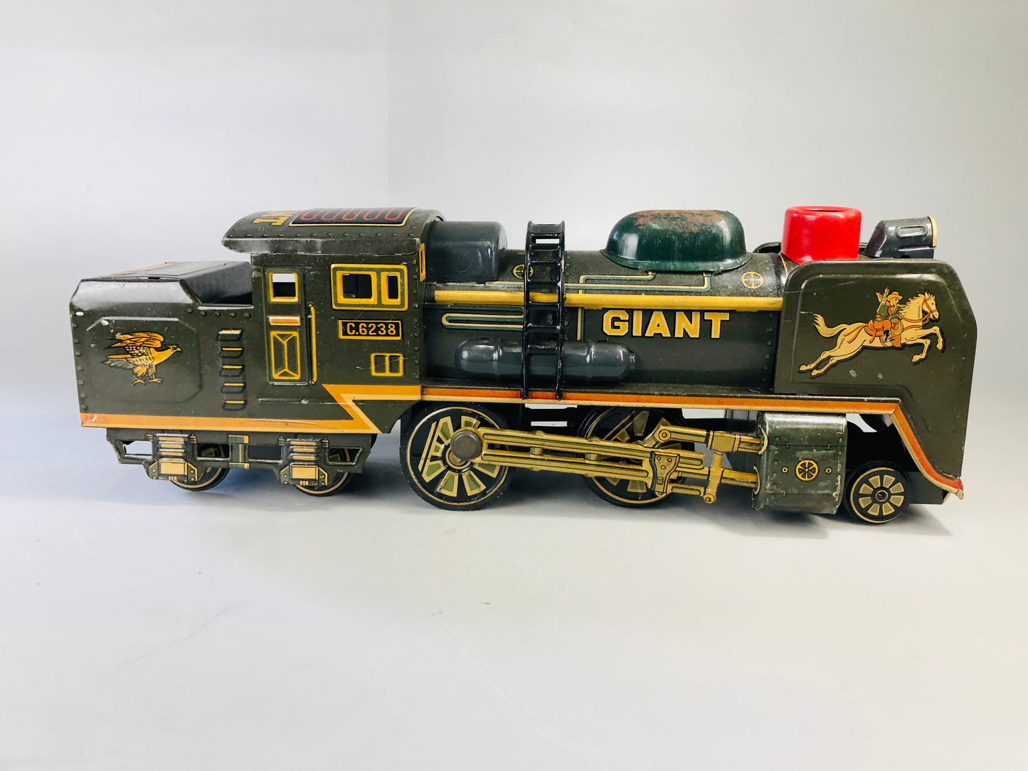 Y7110 TIN TOY Train transportation C6238 Japanese antique vintage interior