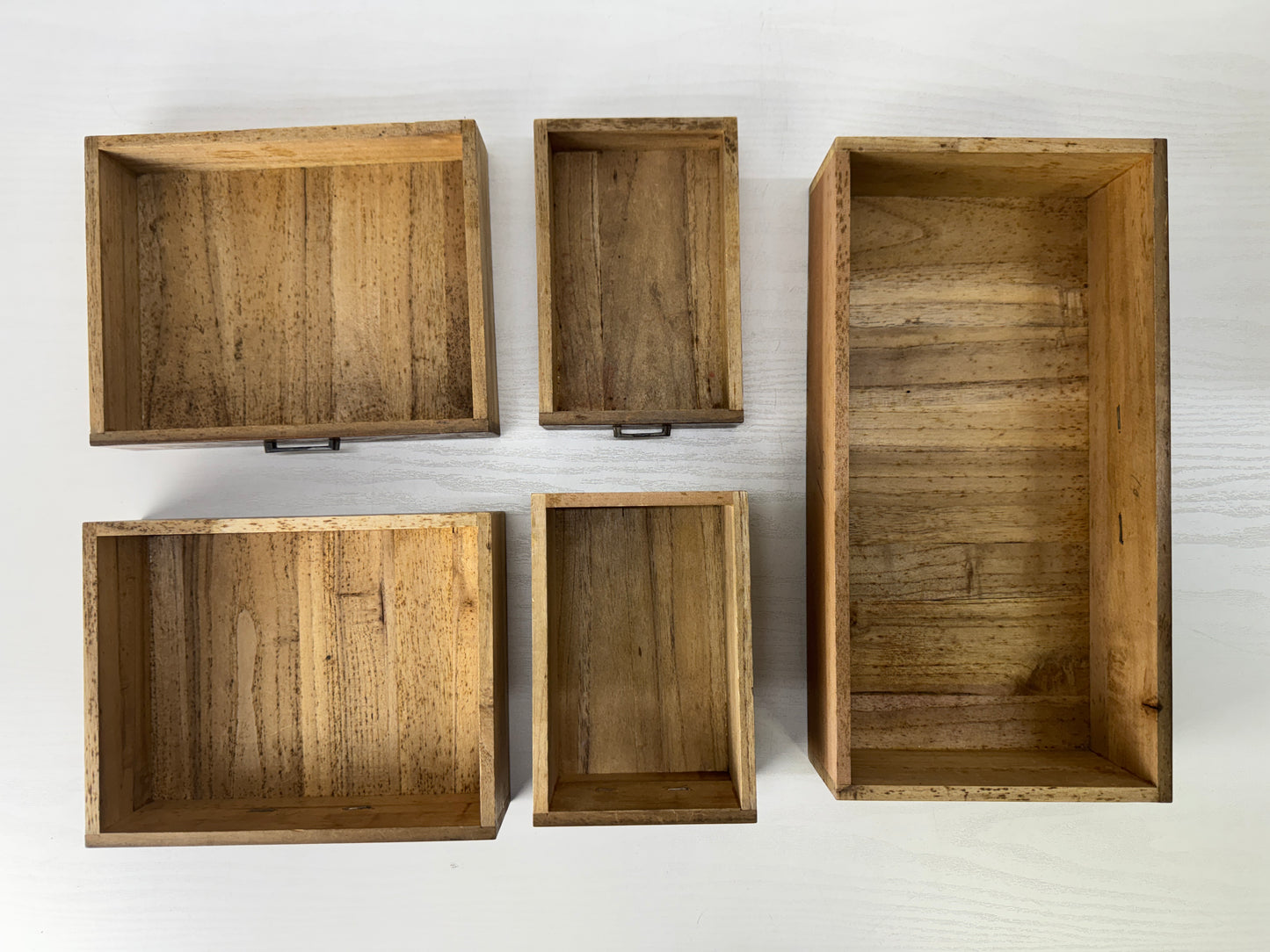 Y10006 TANSU Mulberry wood small drawer chest sewing box Japan antique storage