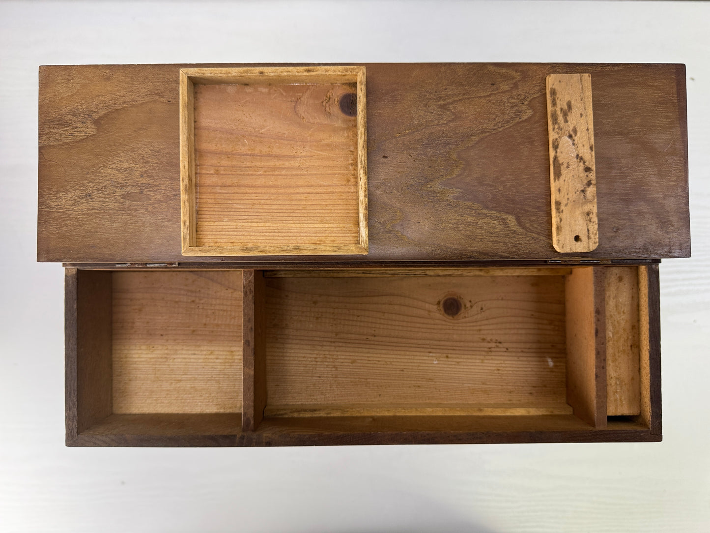 Y10006 TANSU Mulberry wood small drawer chest sewing box Japan antique storage