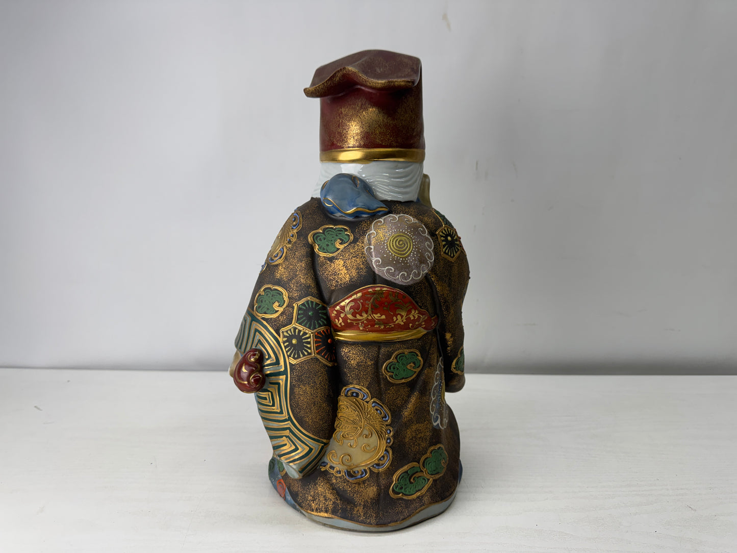 Y10009 STATUE Kutani-ware Hermit figurine figure signed Japan antique Buddhism