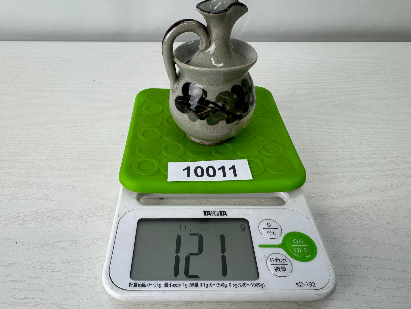 Y10011 Candle Holder Inuyama-ware candlestick signed Japan antique lighting