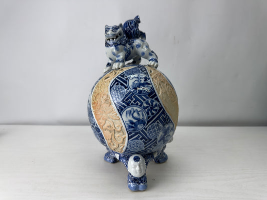 Y10016 KOURO Incense Burner Karako tripod signed Japan antique fragrance aroma