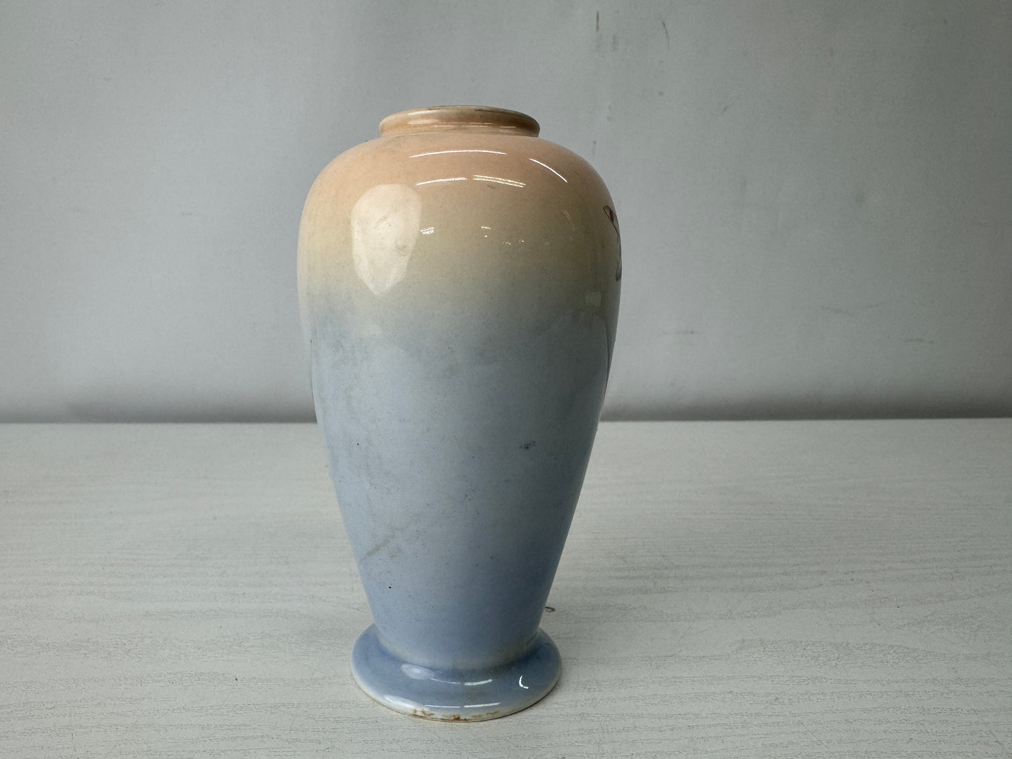 Y10020 Imperial Japan Army Flower vase Fighter plane signed Japan WW2 vintage