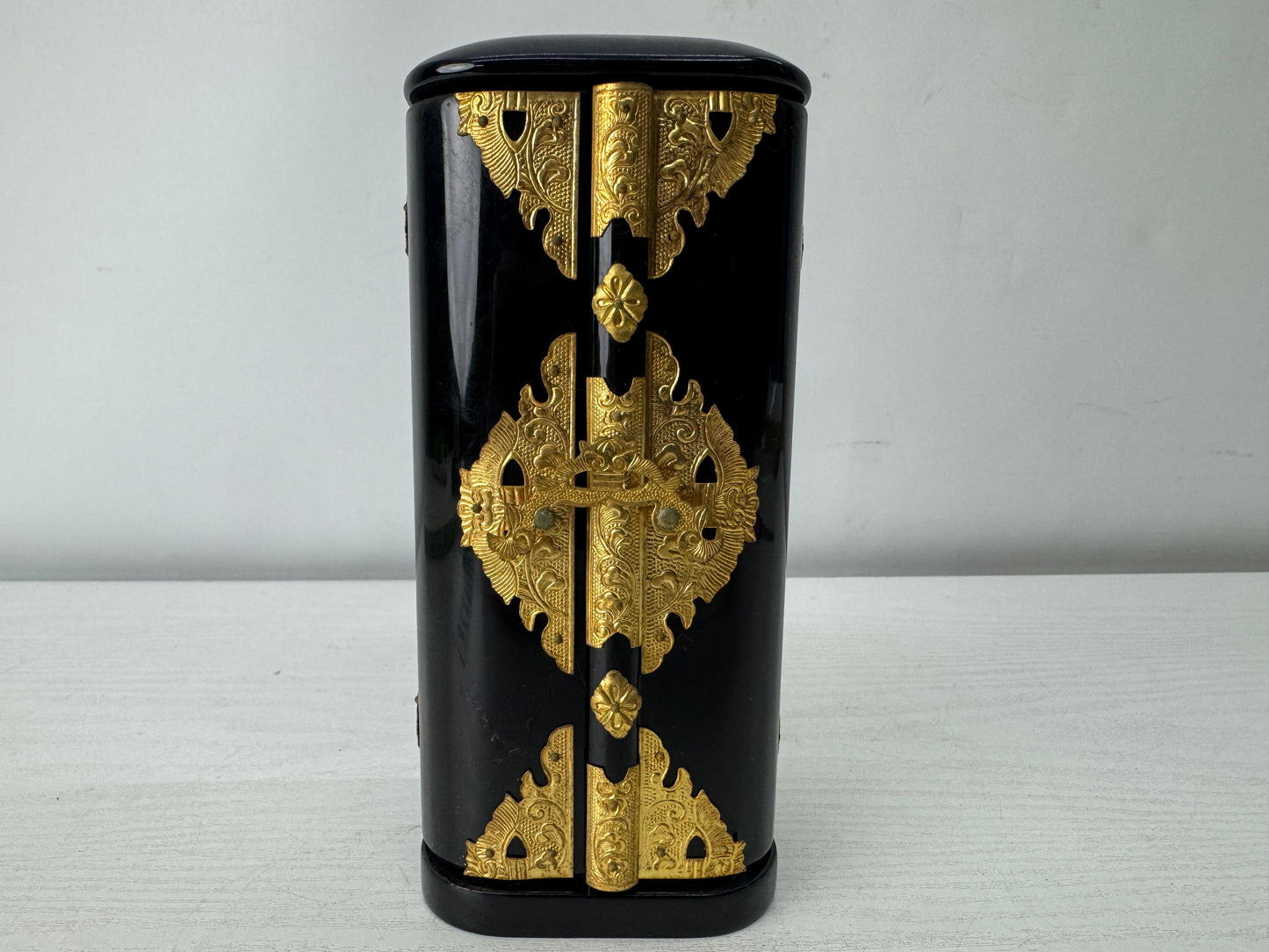 Y10022 STATUE wood carving Buddhist figure shrine cracked Japan antique Buddhism