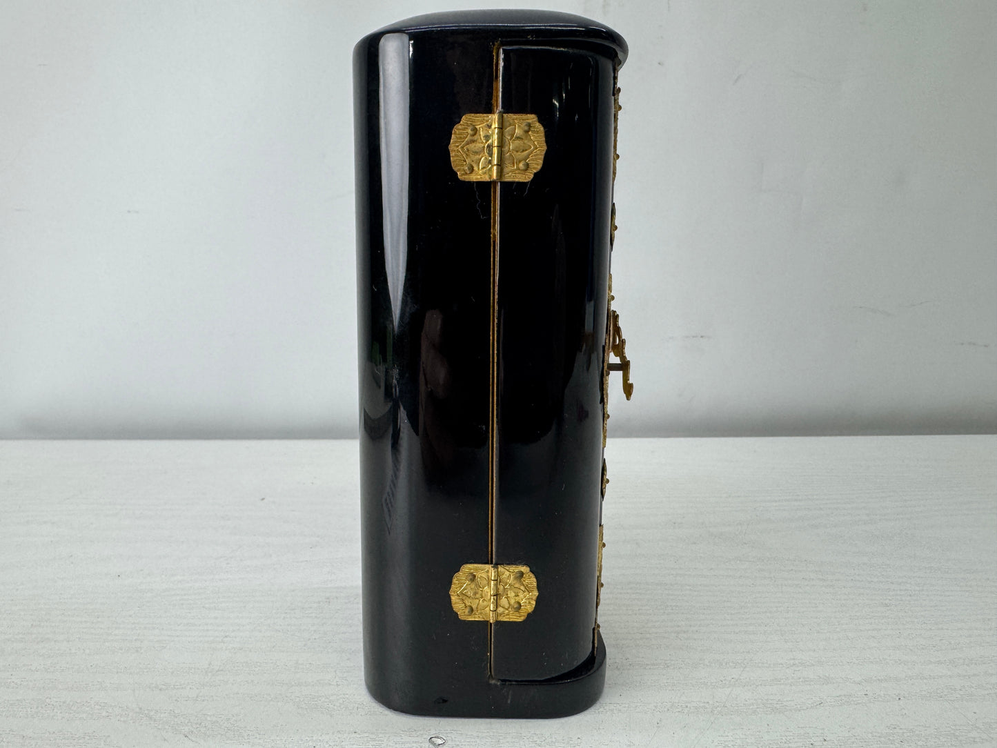 Y10022 STATUE wood carving Buddhist figure shrine cracked Japan antique Buddhism