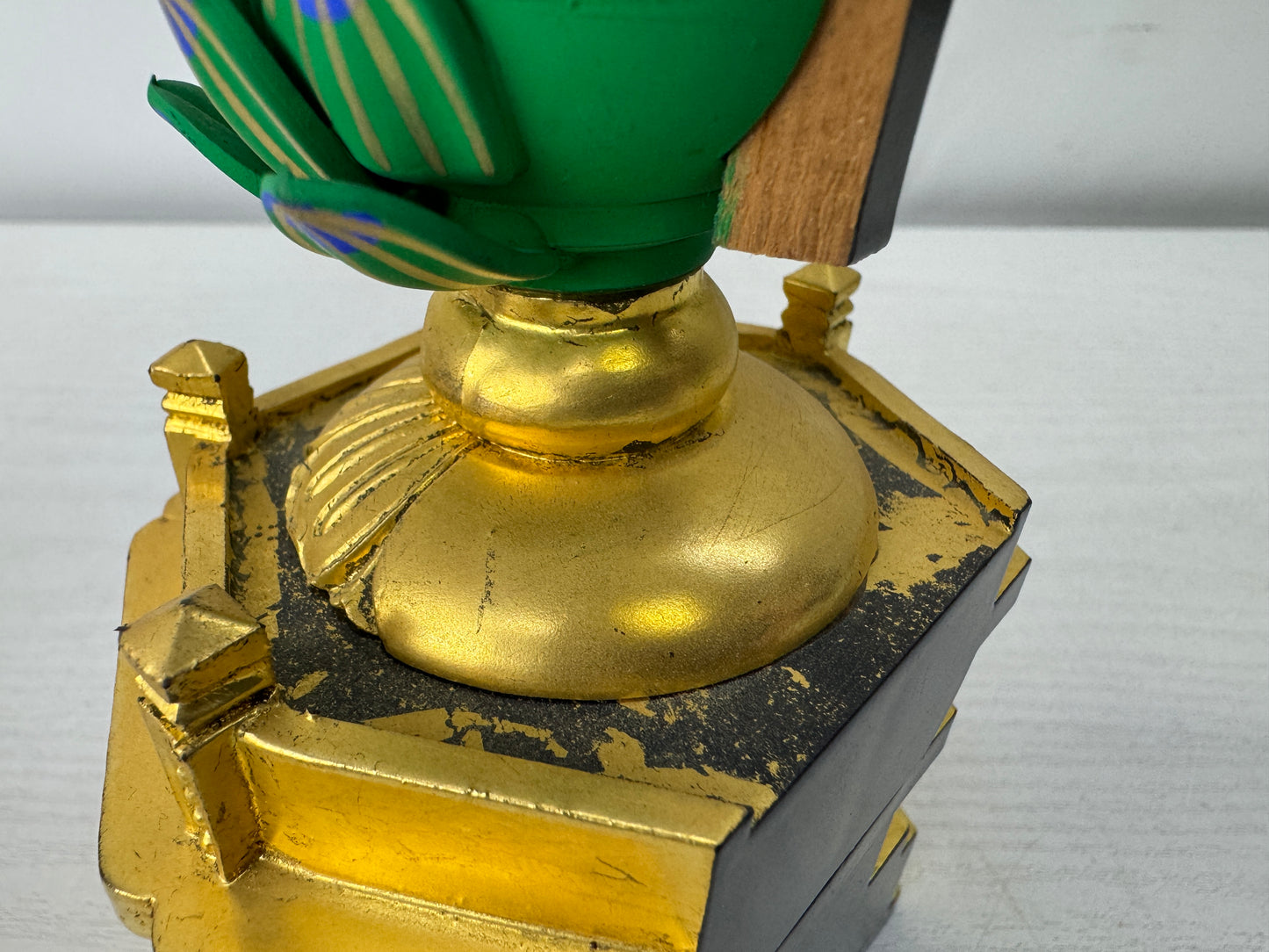 Y10023 STATUE wood carving Amida Nyorai Buddha figurine Japan antique Buddhism