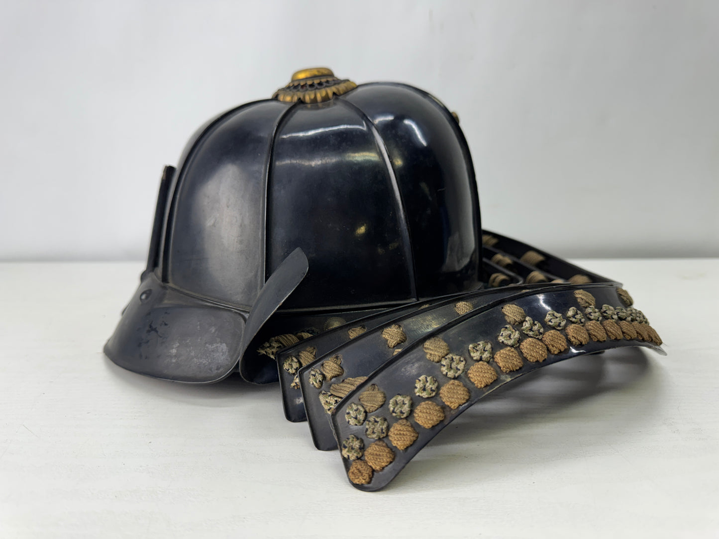 Y10026 KABUTO Iron 8 seam Helmet Yoroi Samurai bushi Japan antique armor gear