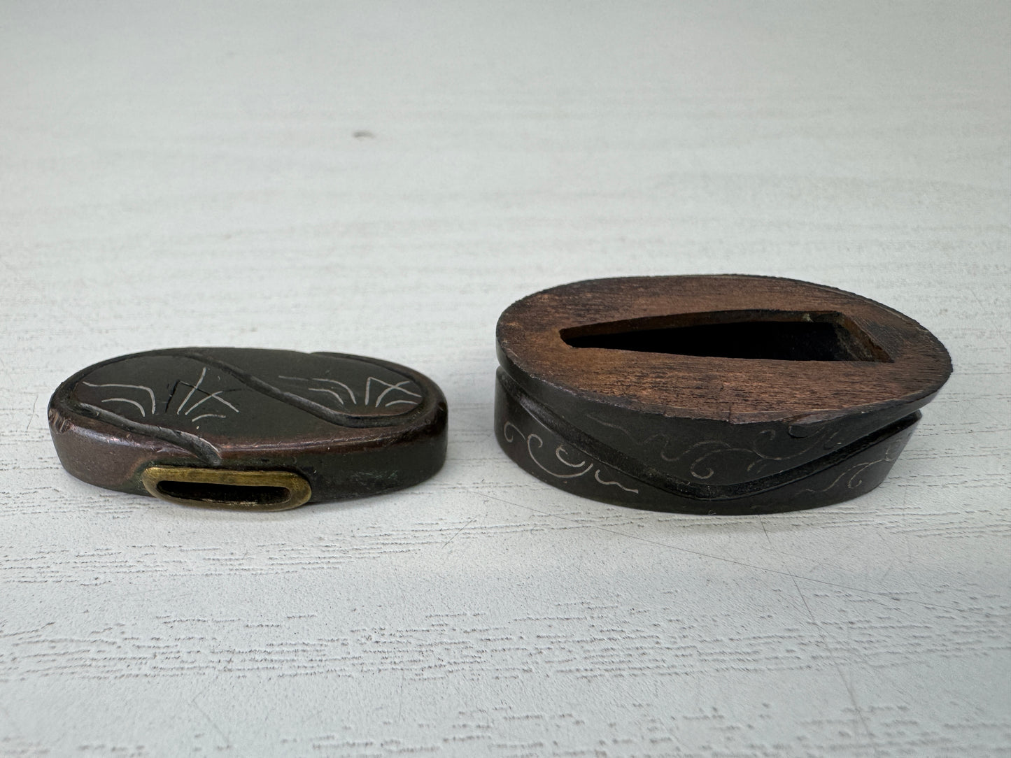 Y10028 FUCHIGASHIRA katana Japanese sword fitting Japan antique samurai koshirae