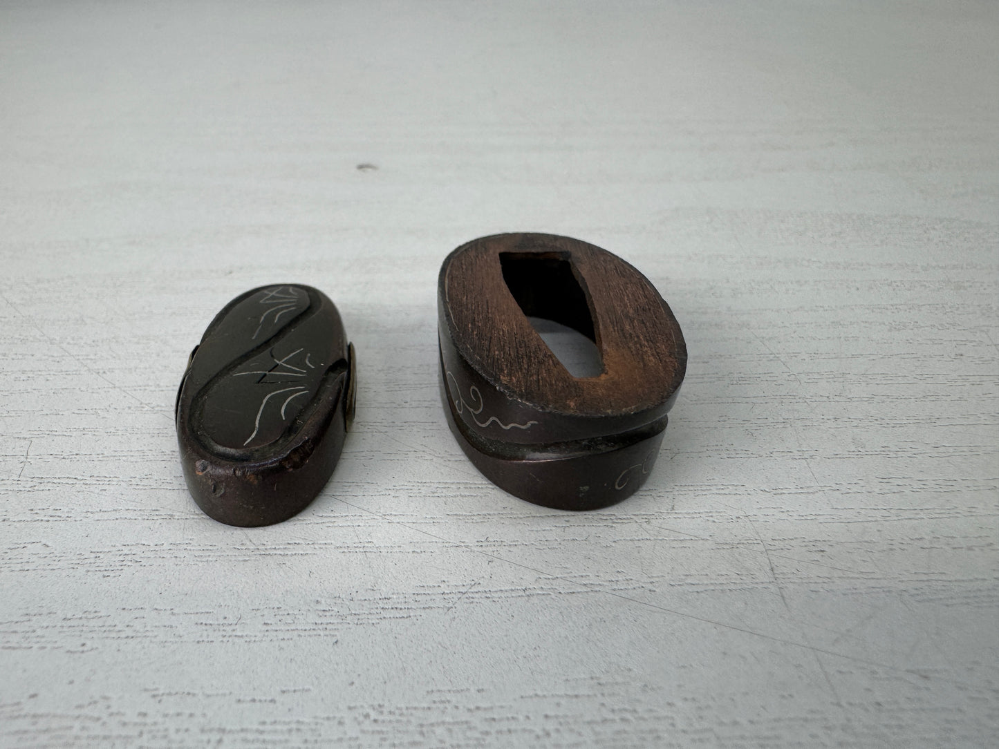 Y10028 FUCHIGASHIRA katana Japanese sword fitting Japan antique samurai koshirae