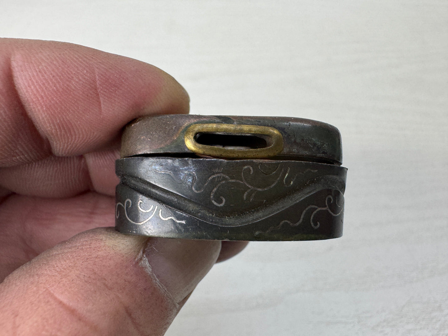 Y10028 FUCHIGASHIRA katana Japanese sword fitting Japan antique samurai koshirae