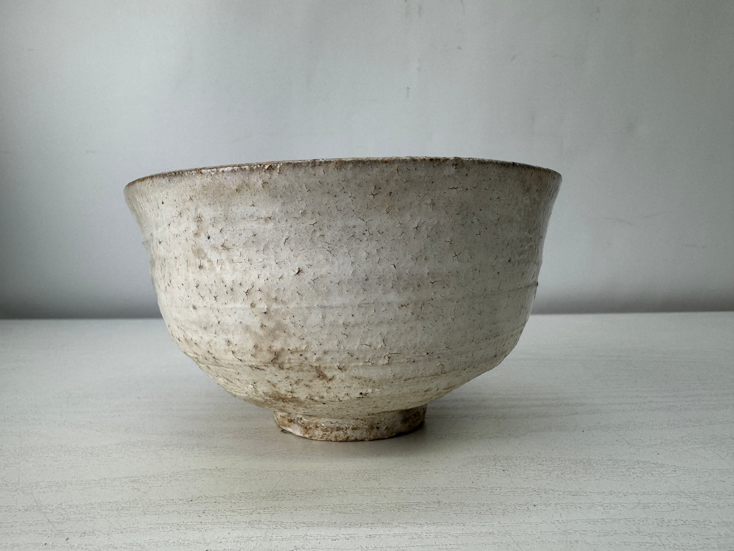 Y10033 CHAWAN Kyo-ware bowl Pine signed box Japan antique tea ceremony pottery