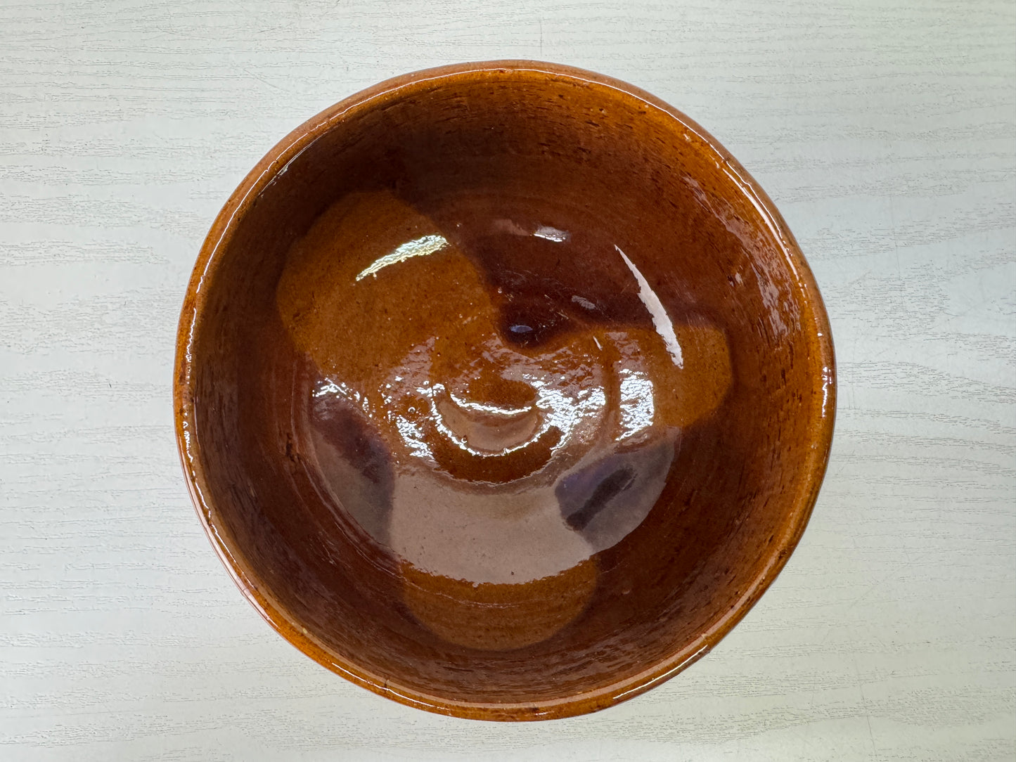 Y10034 CHAWAN Oohi-ware bowl signed box Japan antique tea ceremony pottery cup