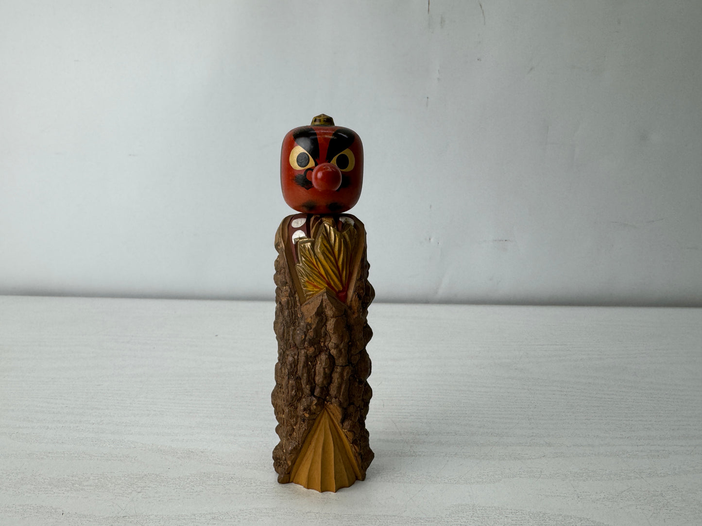 Y10037 NINGYO wooden Tengu Kokeshi doll Showa retro Japan antique figure decor