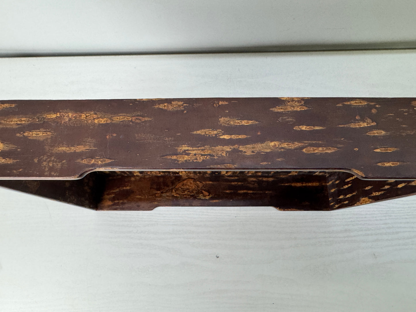 Y10042 BOX Marquetry Letter case Bamboo Cherry blossom Japan antique stationery