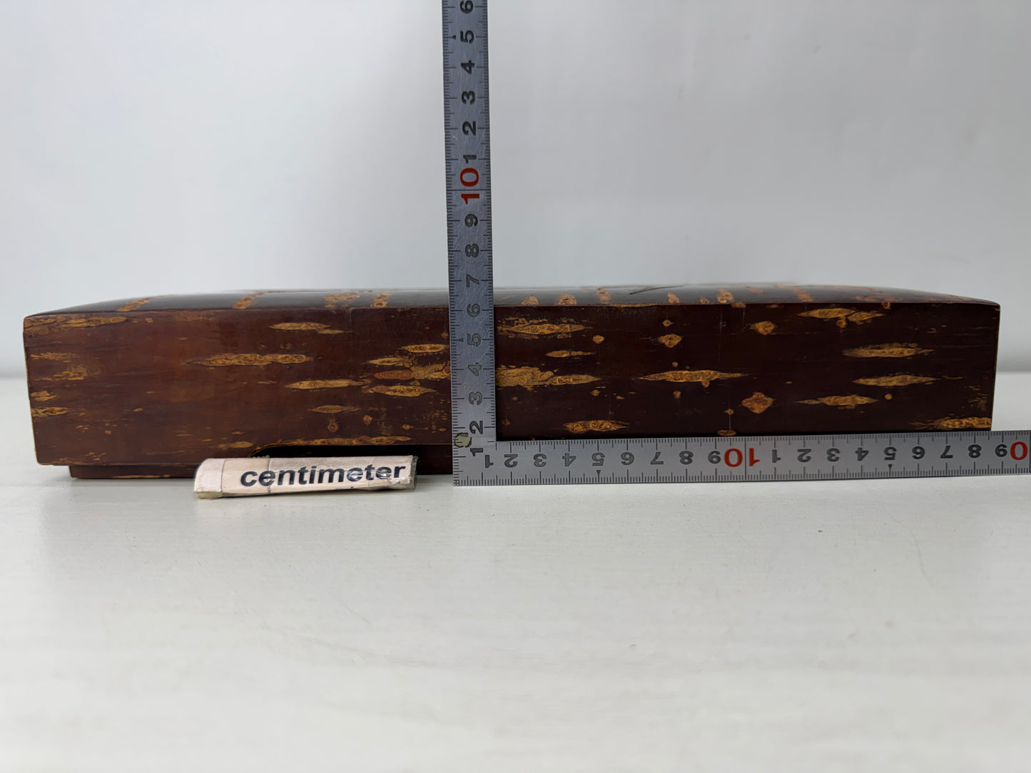 Y10042 BOX Marquetry Letter case Bamboo Cherry blossom Japan antique stationery