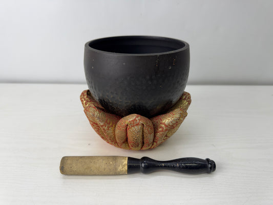 Y10047 ORIN copper Bell cushion stick Buddhism Japan antique Buddhist altar