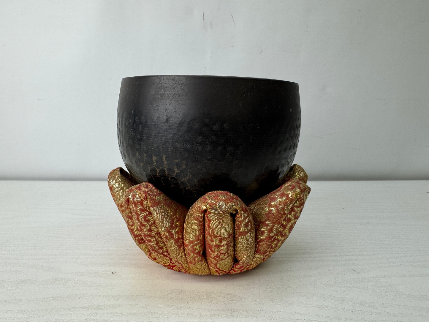 Y10047 ORIN copper Bell cushion stick Buddhism Japan antique Buddhist altar