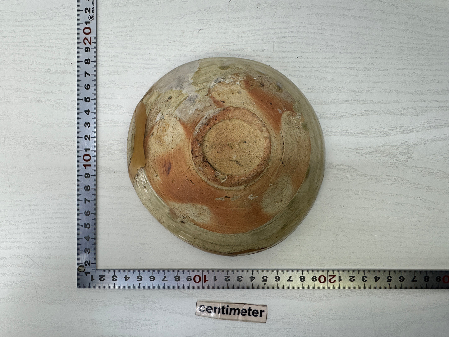 Y10056 CHAWAN Ko-Seto flat bowl Muromachi period Japan antique tea ceremony cup