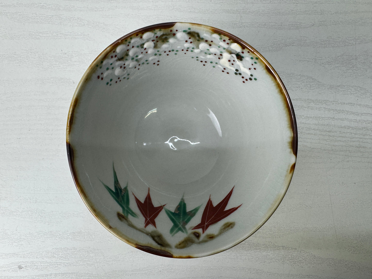 Y10058 CHAWAN Inuyama-ware bowl signed box Japan antique tea ceremony pottery