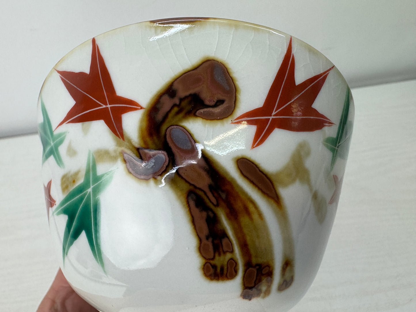 Y10058 CHAWAN Inuyama-ware bowl signed box Japan antique tea ceremony pottery