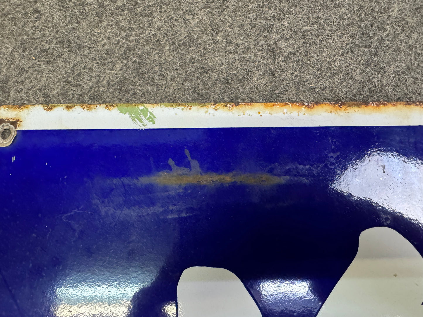 Y10068 SIGNBOARD Enamel sign Salt Japan antique wall interior shop store decor