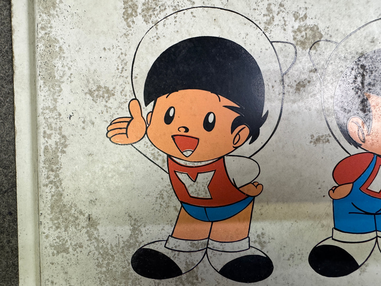 Y10073 SIGNBOARD Iron sign Yanmar character Japan antique wall interior decor