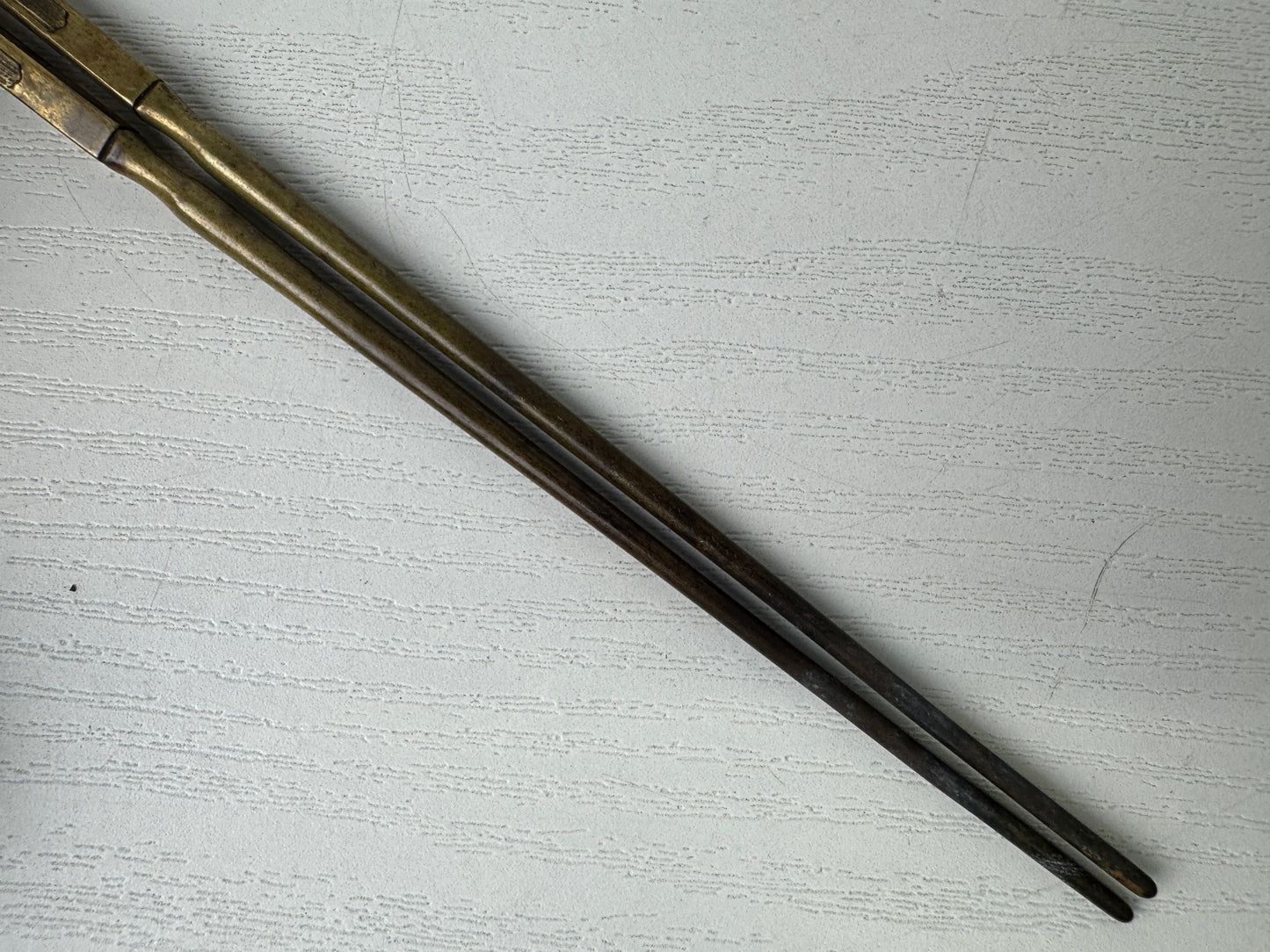 Y10087 HIBASHI Copper chopsticks fire tongs Japan Tea Ceremoy utensils antique