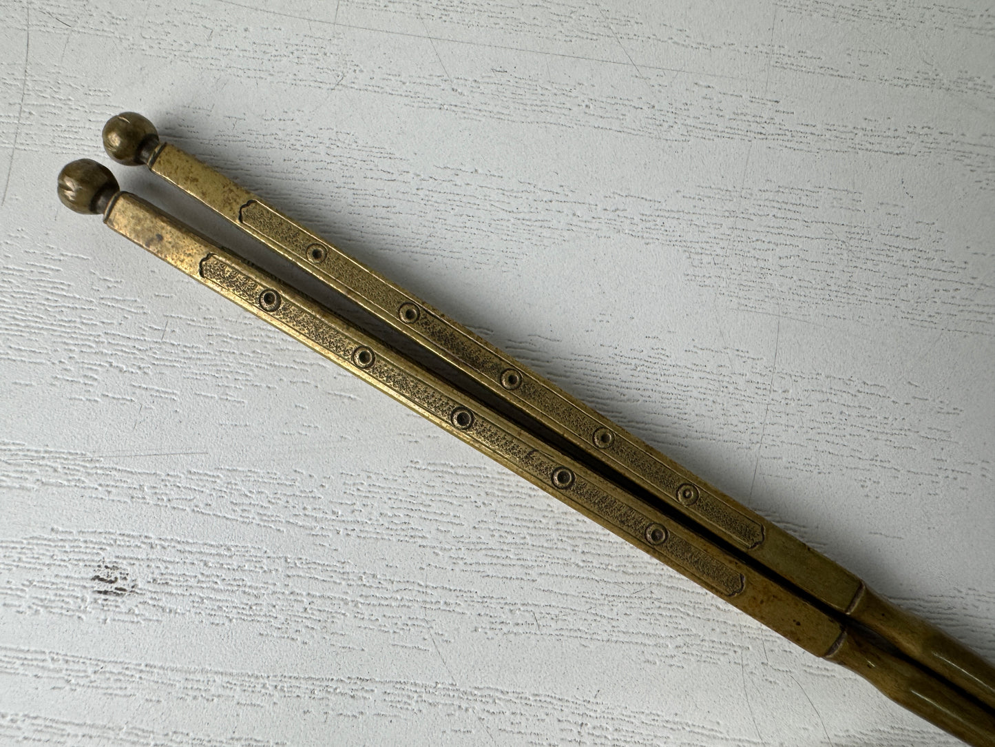 Y10087 HIBASHI Copper chopsticks fire tongs Japan Tea Ceremoy utensils antique