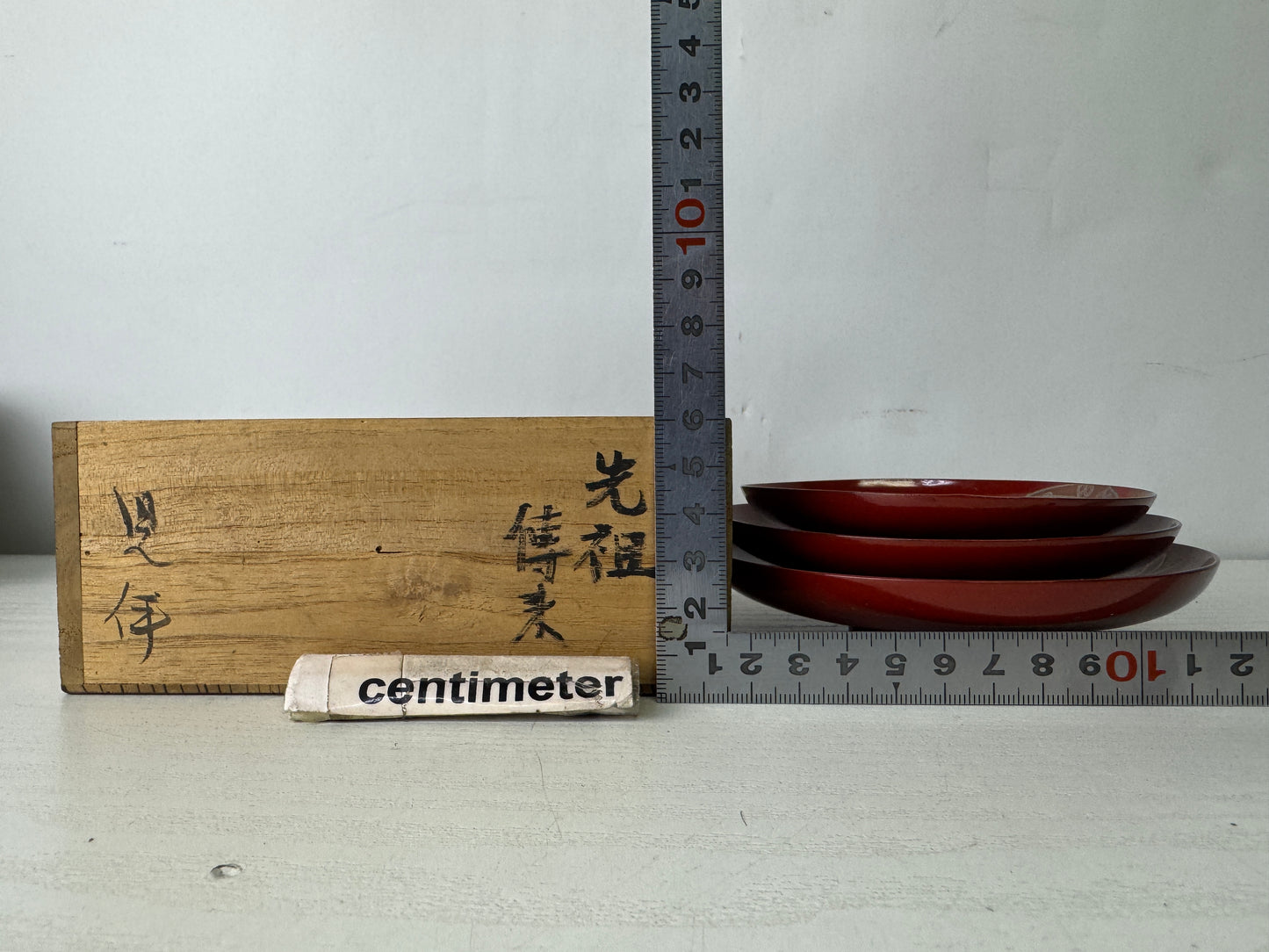 Y10088 CHAWAN Seven Lucky Gods Makie three-tiered Sake cup Japan antique alcohol