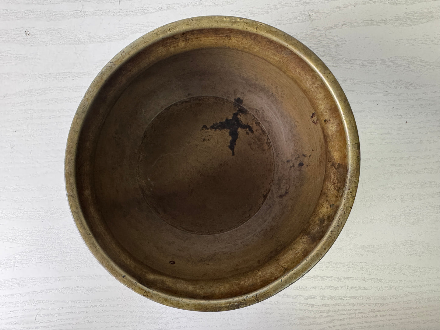 Y10089 KENSUI copper Water pot container Japan antique tea ceremony utensils