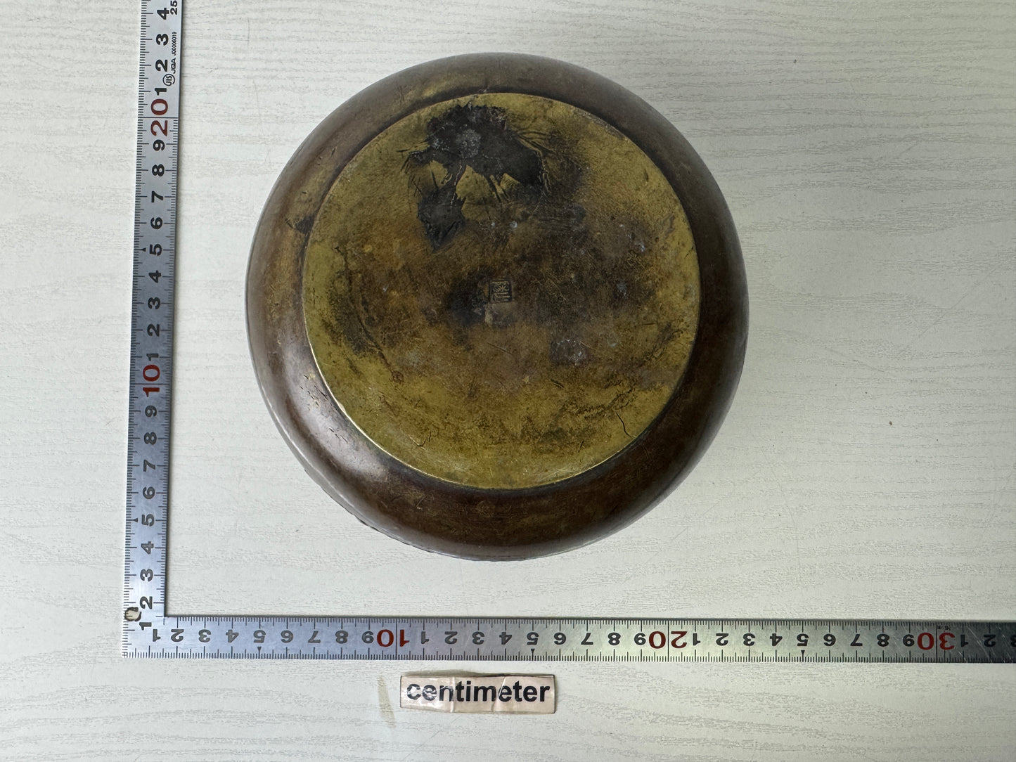 Y10089 KENSUI copper Water pot container Japan antique tea ceremony utensils