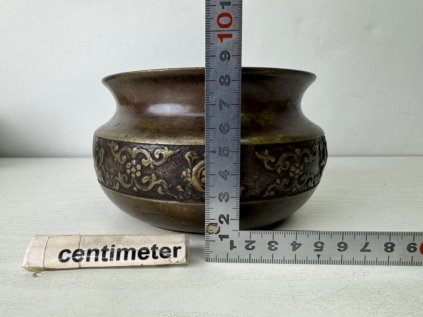 Y10089 KENSUI copper Water pot container Japan antique tea ceremony utensils