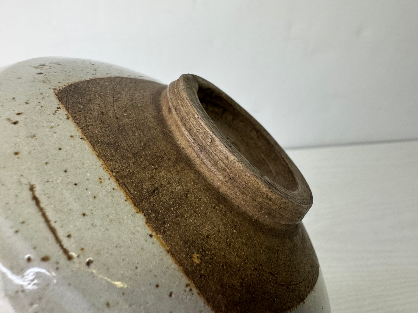Y10090 CHAWAN Akogi-ware kintsugi bowl signed Japan antique tea ceremony pottery