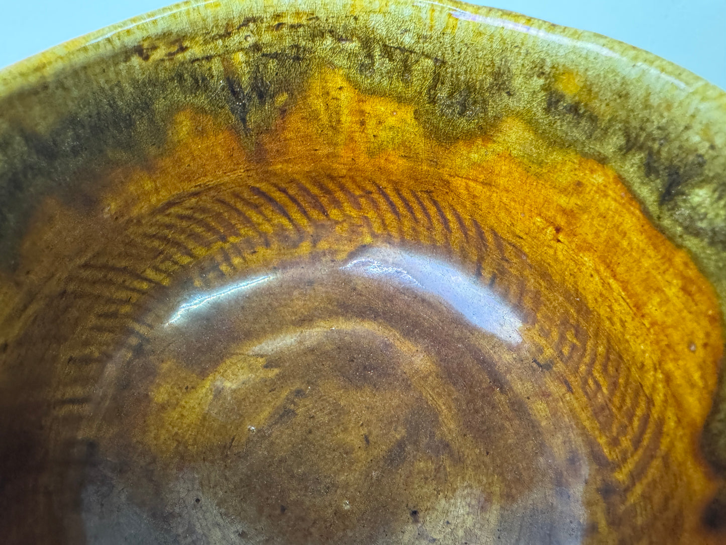 Y10093 CHAWAN Raku-ware bowl signed box Japan antique tea ceremony pottery cup