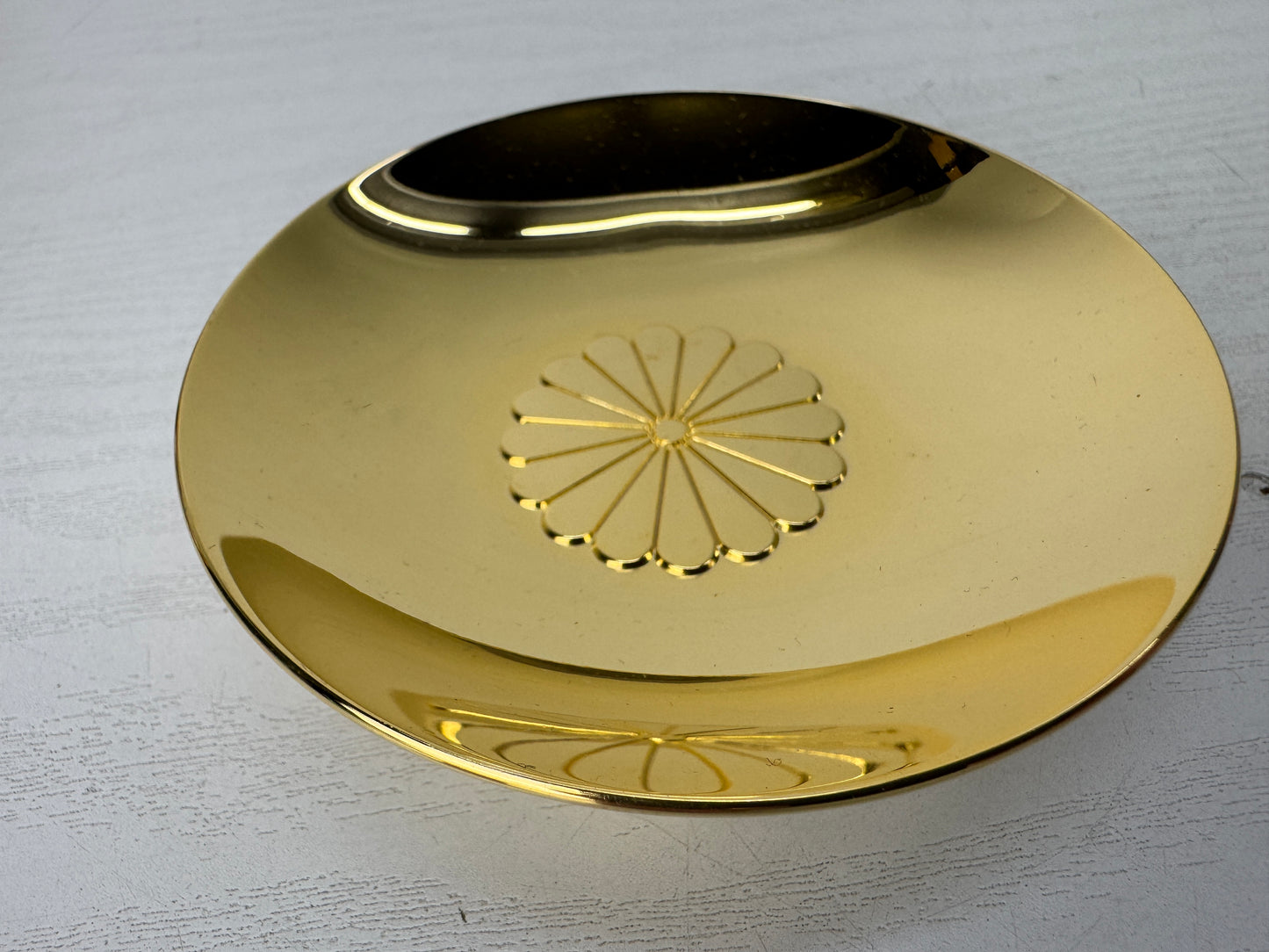 Y10101 CHAWAN 3-tiered Sake cup 24KGP gold plated box Japan antique tableware