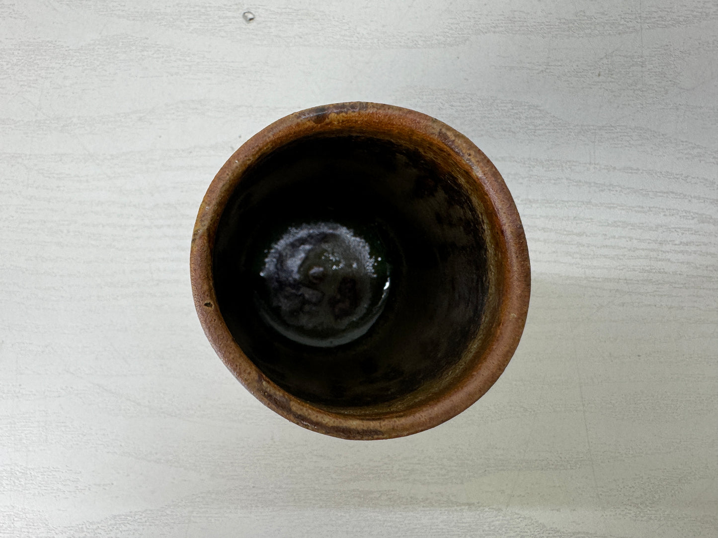 Y10102 YUNOMI Seto-ware teacup signed box Crane Japan antique sencha tea cup