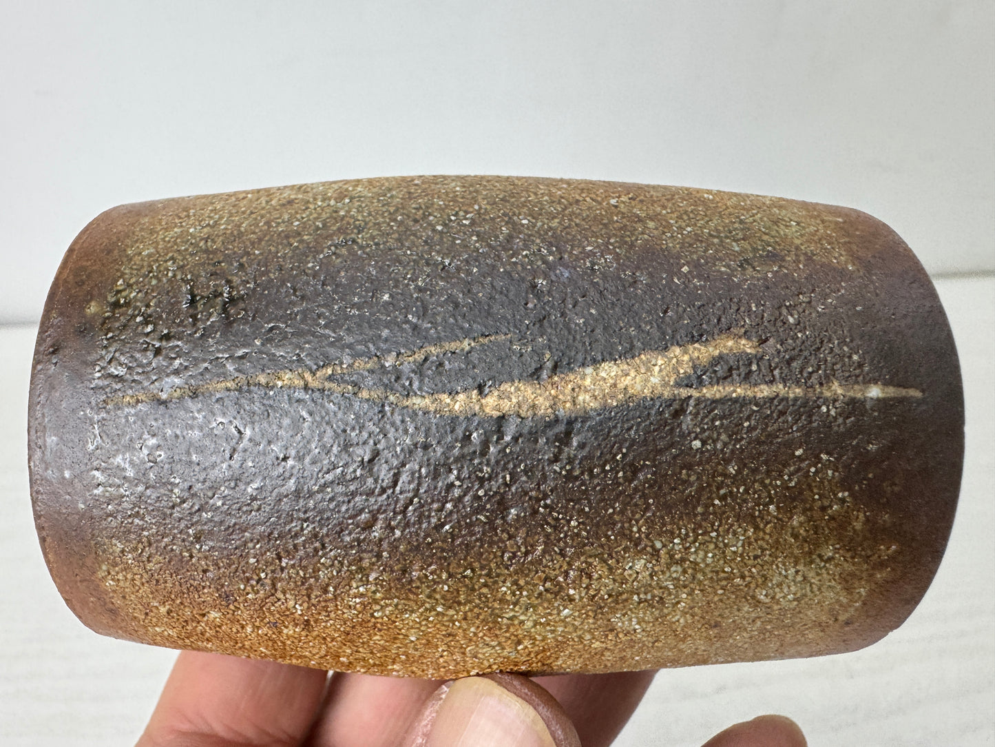 Y10102 YUNOMI Seto-ware teacup signed box Crane Japan antique sencha tea cup