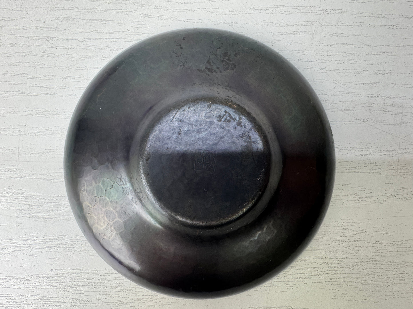 Y10103 DISH copper Chataku Coaster signed box Gyokusendo Japan antique Sencha