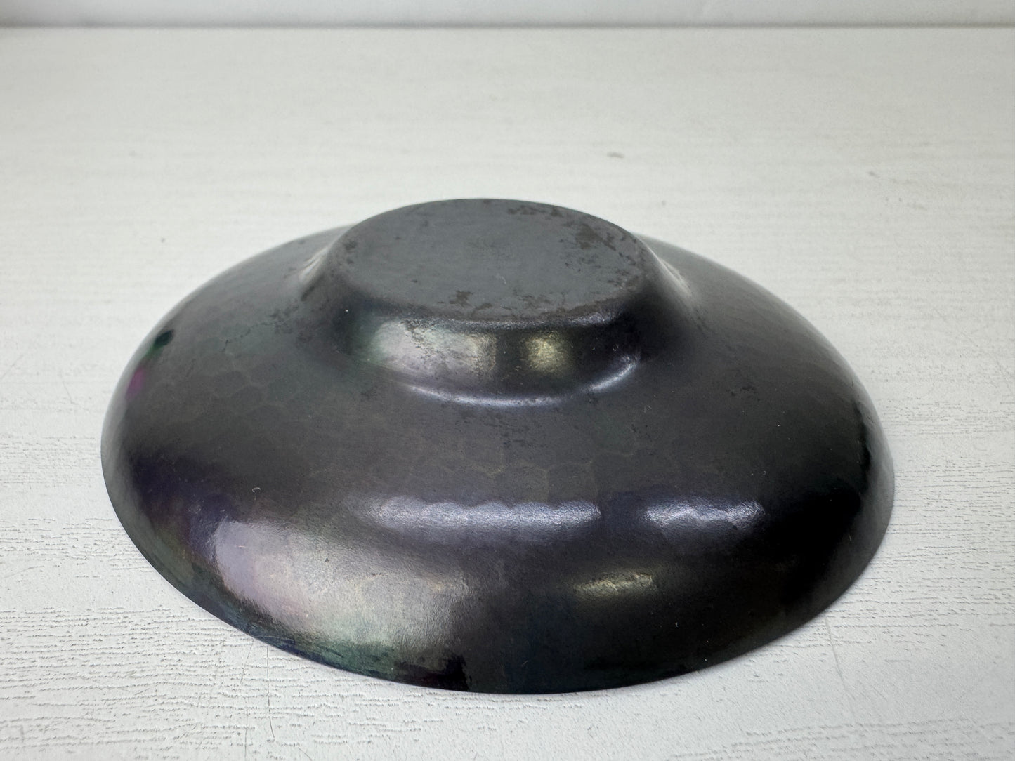 Y10103 DISH copper Chataku Coaster signed box Gyokusendo Japan antique Sencha