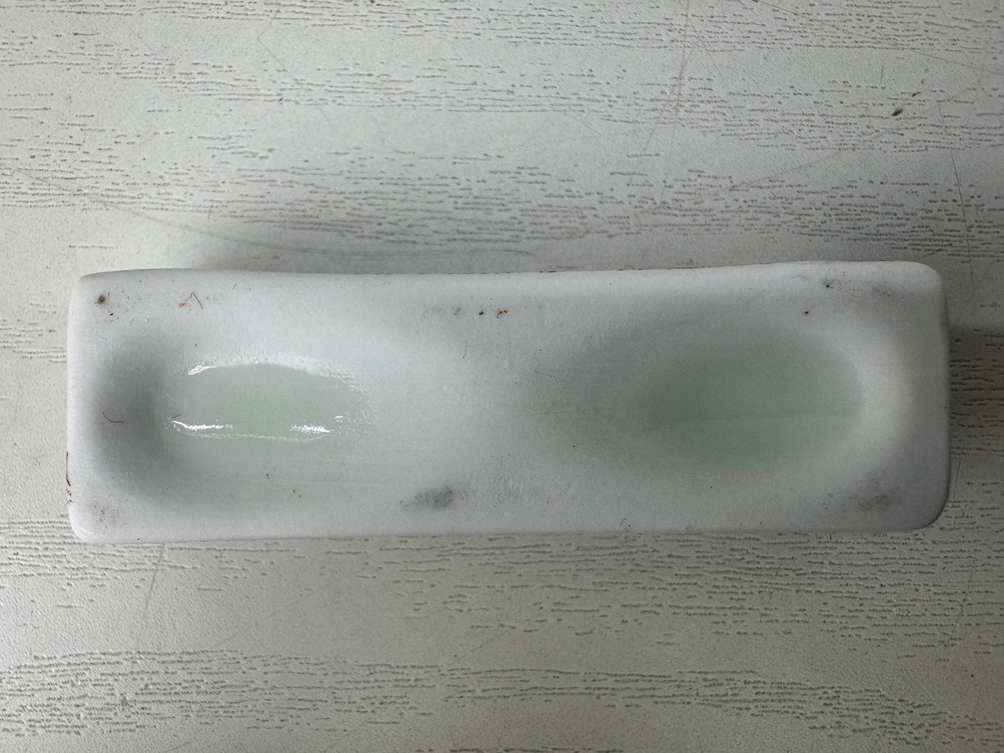 Y10104 OKIMONO Arita-ware Chopstick rest Cherry blossom petal Japan antique