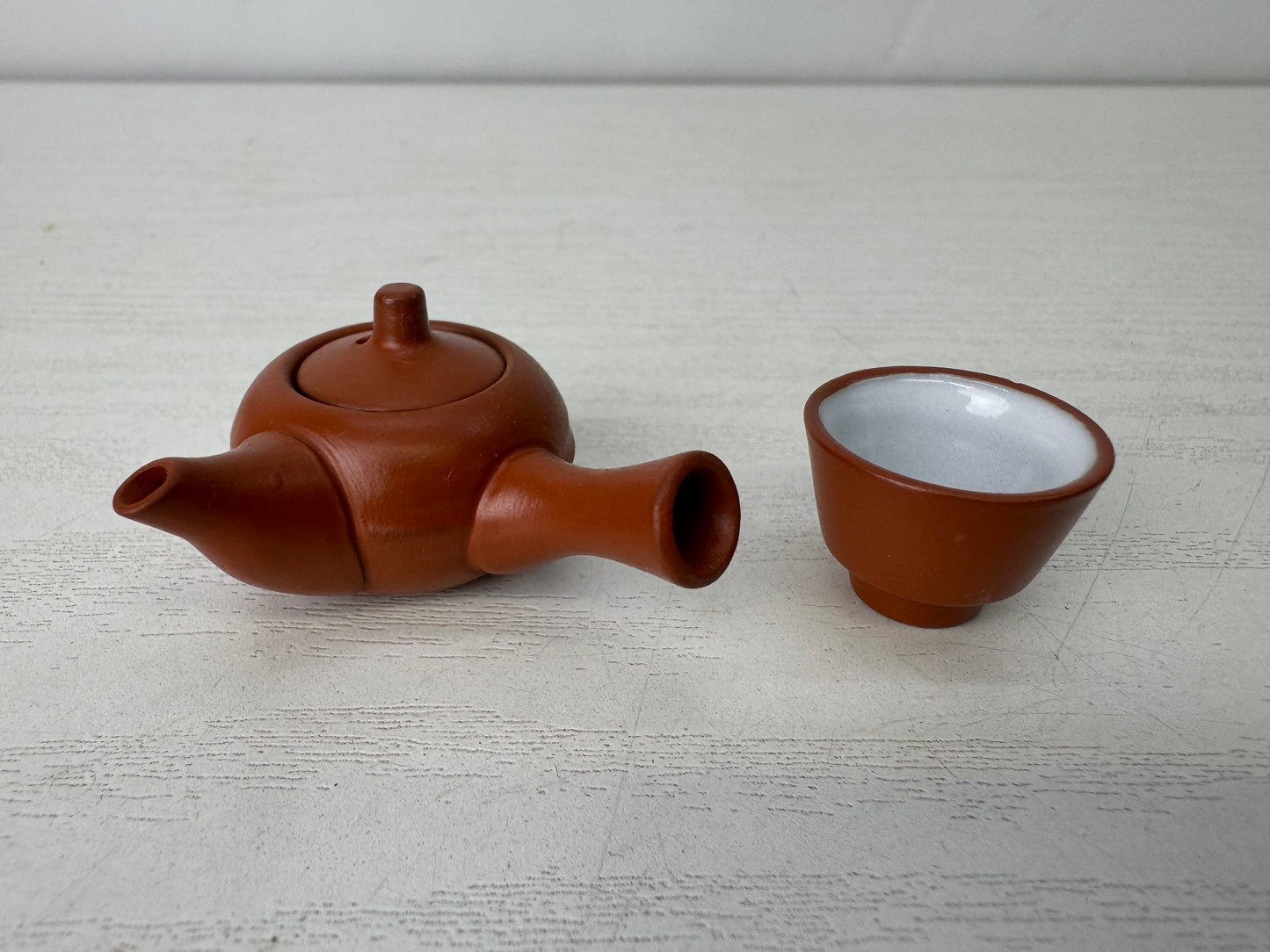Y10106 KYUSU Tokoname-ware miniature Tea set signed box Japan antique tableware