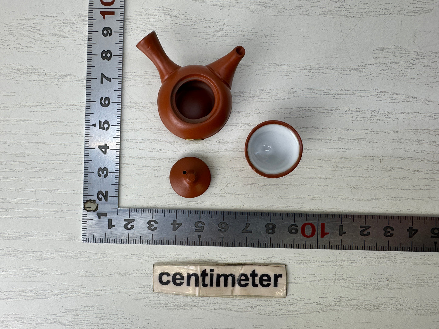 Y10106 KYUSU Tokoname-ware miniature Tea set signed box Japan antique tableware