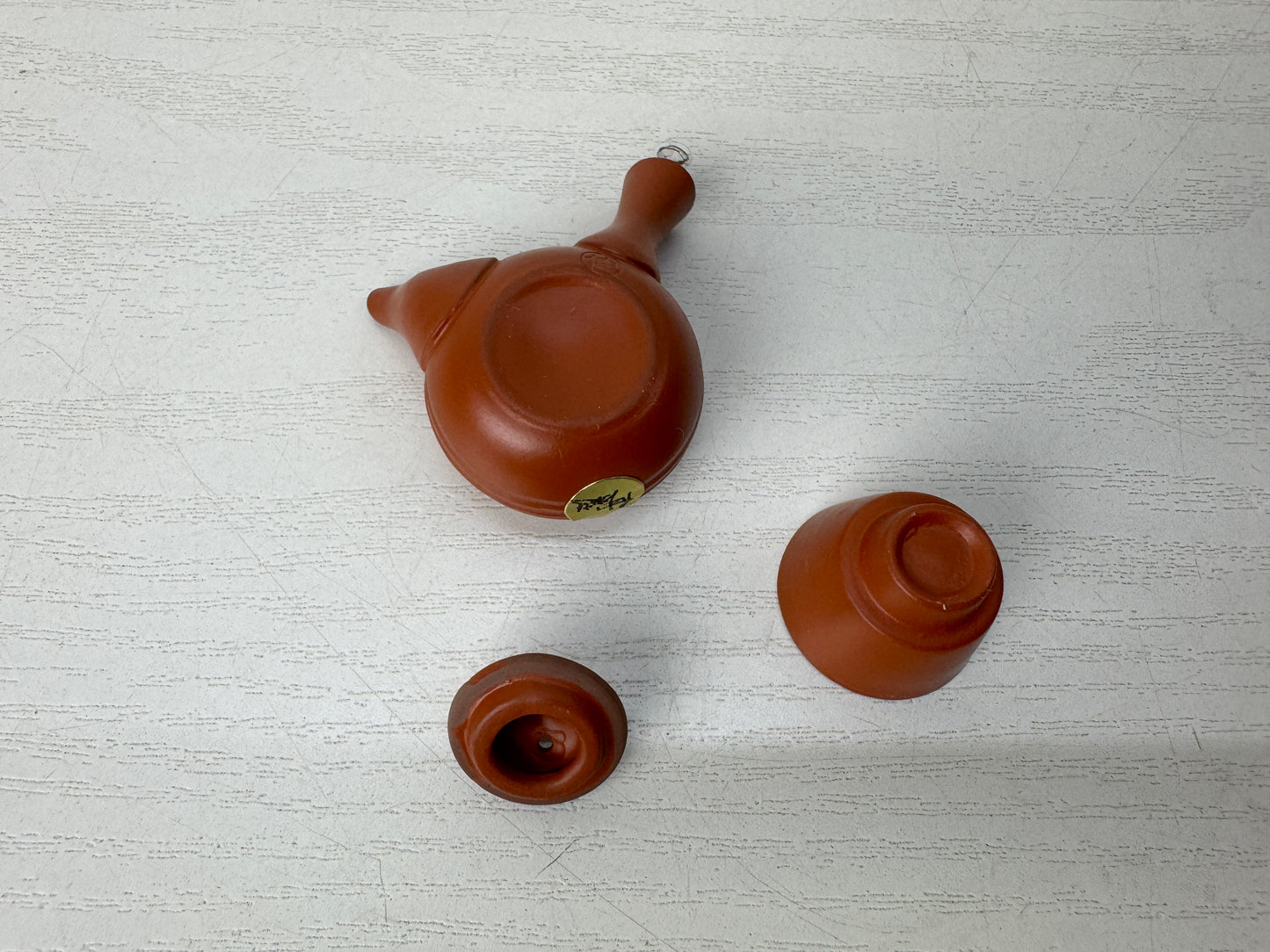 Y10106 KYUSU Tokoname-ware miniature Tea set signed box Japan antique tableware