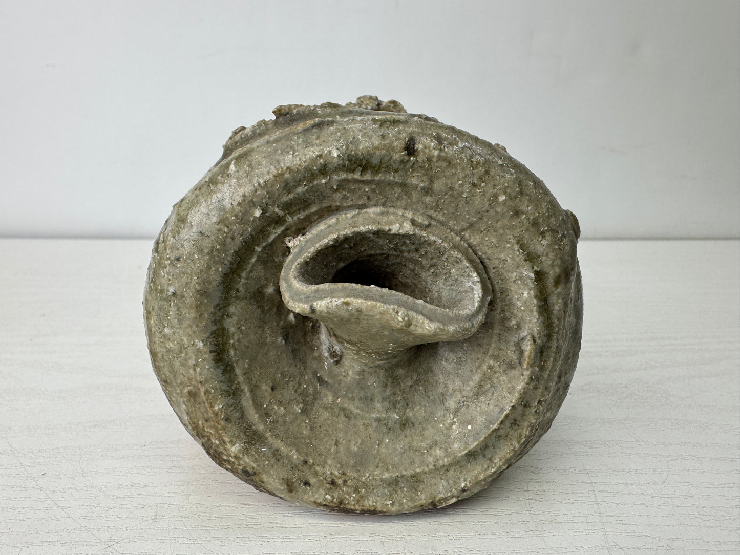 Y10108 FLOWER VASE Shigaraki-ware deformed modern art Japan ikebana floral decor