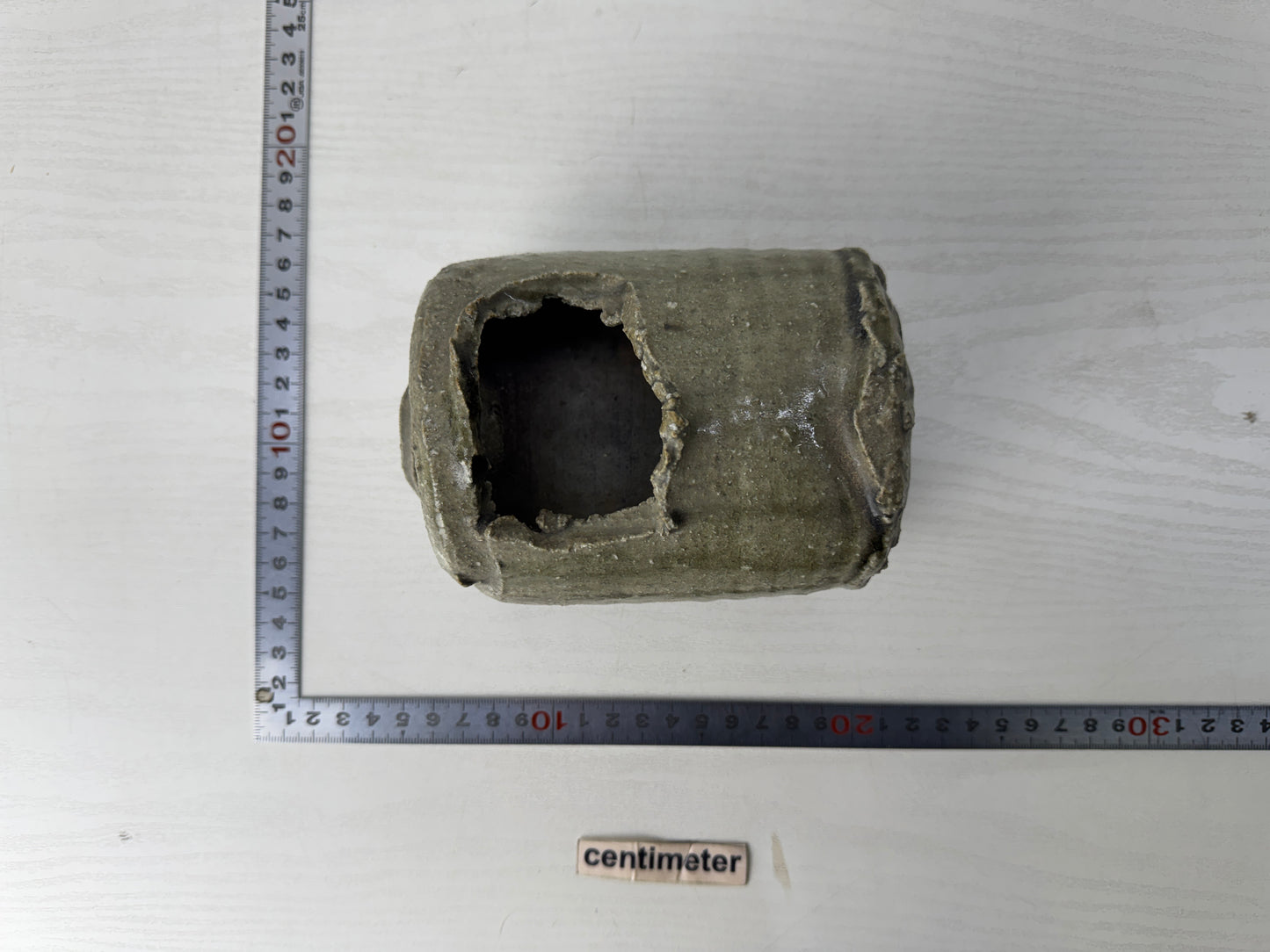 Y10108 FLOWER VASE Shigaraki-ware deformed modern art Japan ikebana floral decor