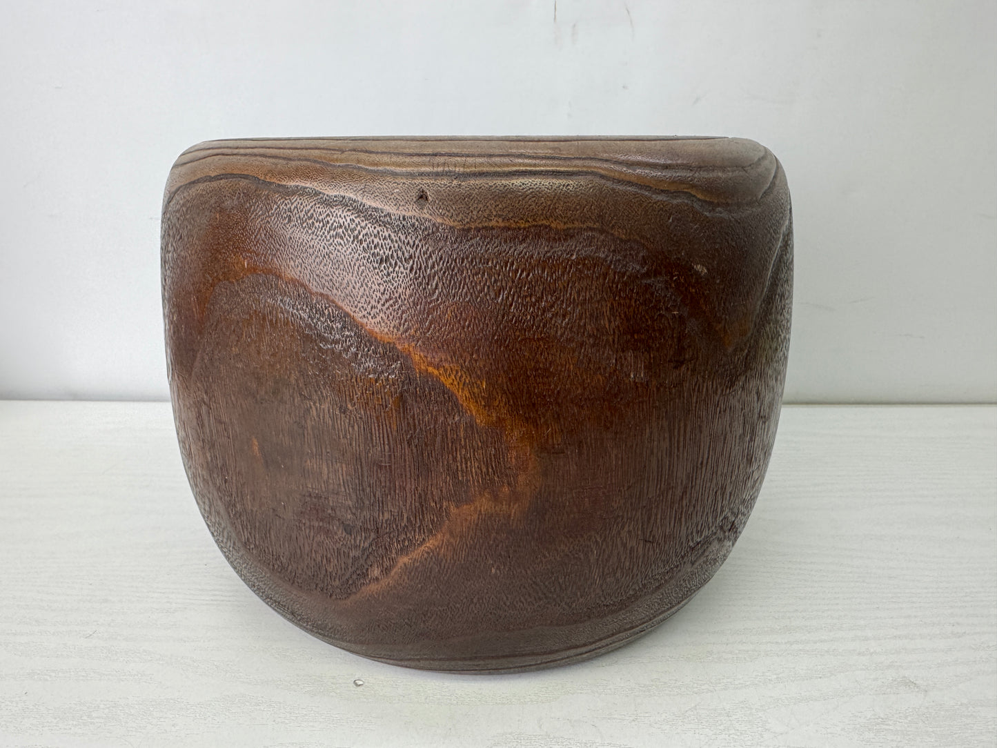 Y10110 HIBACHI paulownia hollowed-out brazier autumn leaves Makie Japan antique