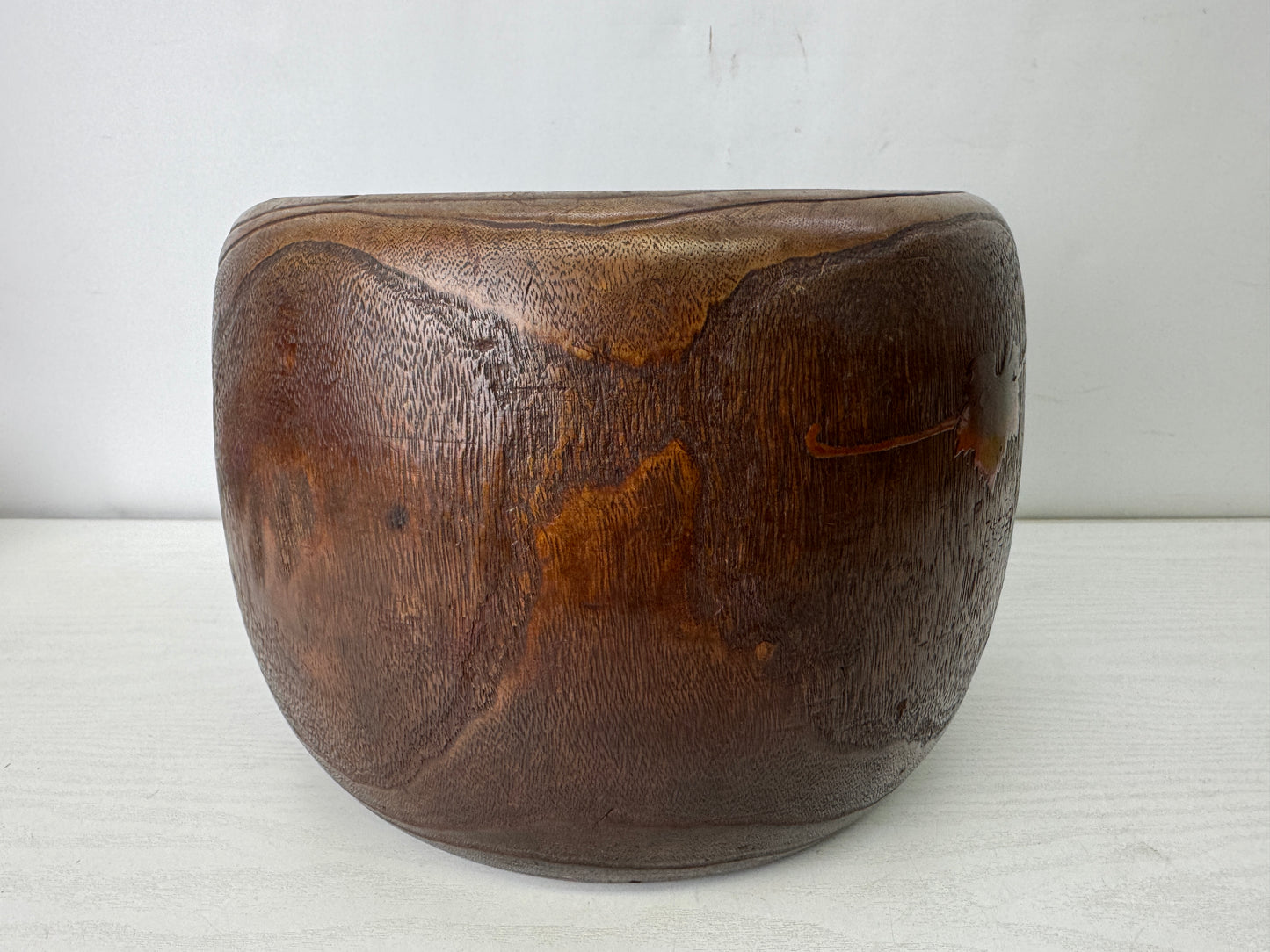 Y10110 HIBACHI paulownia hollowed-out brazier autumn leaves Makie Japan antique